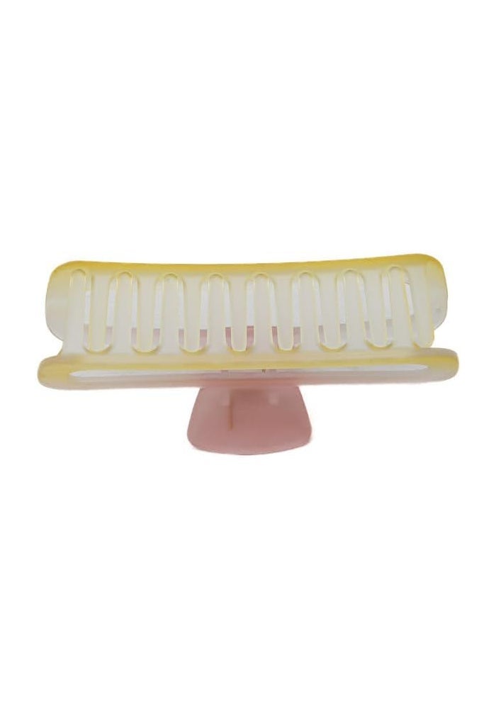 Daiso Matte Bicolor Hair Clip - Yellow - Image 2